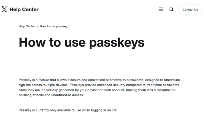 西峰苹果维修店铺分享iOS用户如何通过通行密钥(Passkey)登录 
