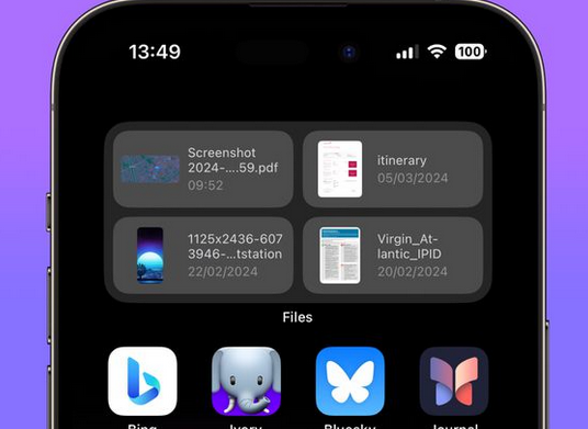 西峰苹果屏幕维修分享iPhone主屏幕快速访问最近的文件 
